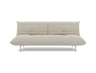 Mikunjo sovesofa i 539 Bouclé Beige, set forfra