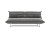 Mikunjo sovesofa i 563 Twist Charcoal, set forfra