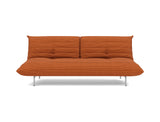 Mikunjo sovesofa i 595 Corduroy Burnt Orange, set forfra