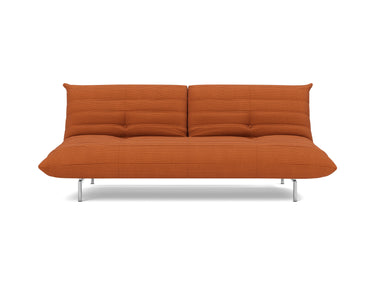 Mikunjo sovesofa i 595 Corduroy Burnt Orange, set forfra