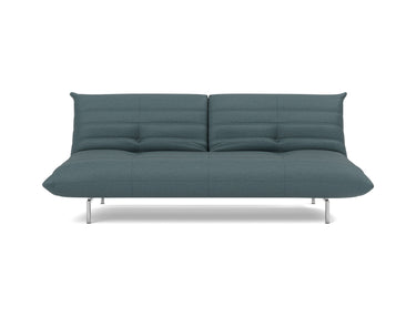 Mikunjo sovesofa i 851 Mahoga Dark Blue, set forfra