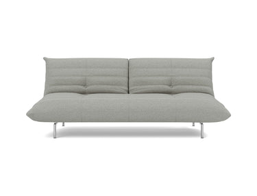 Mikunjo sovesofa i 853 Mahoga Dove Grey, set forfra