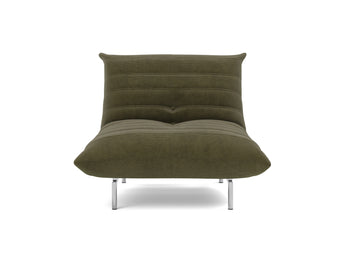 Mikunjo stol i 316 Cordufine Pine Green, set forfra