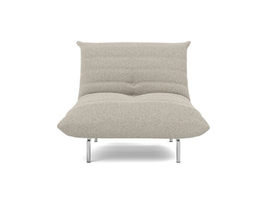 Mikunjo stol i 539 Bouclé Beige, set forfra