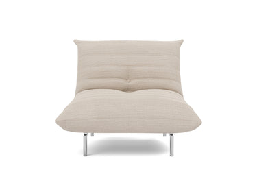 Mikunjo stol i 612 Blida Sand Grey, set forfra