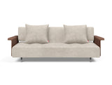 Long Horn D.E.L. sovesofa med armlæn i 280 Avella Sand, set forfra