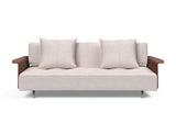 Long Horn D.E.L. sovesofa med armlæn i 300 Weda Sand, set forfra