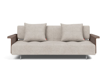 Long Horn D.E.L. sovesofa med armlæn i 471 Yuveno Sand, set forfra