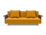 Long Horn D.E.L. sovesofa med armlæn i 507 Elegance Burned Curry, set forfra