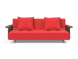 Long Horn D.E.L. sovesofa med armlæn i 511 Elegance Red, set forfra