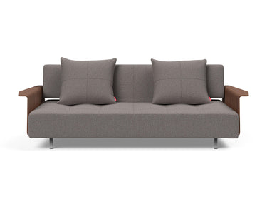 Long Horn D.E.L. sovesofa med armlæn i 521 Mixed Dance Grey, set forfra