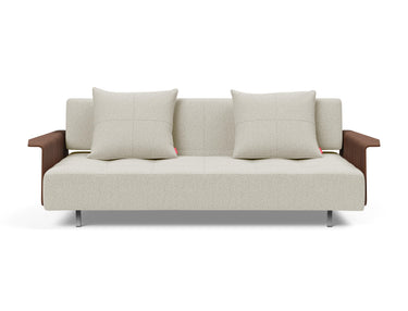 Long Horn D.E.L. sovesofa med armlæn i 527 Mixed Dance Natural, set forfra