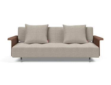 Long Horn D.E.L. sovesofa med armlæn i 579 Kenya Gravel, set forfra