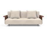 Long Horn D.E.L. sovesofa med armlæn i 594 Corduroy Ivory, set forfra