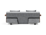 Long Horn D.E.L. sovesofa med armlæn i 565 Twist Granite, set bagfra
