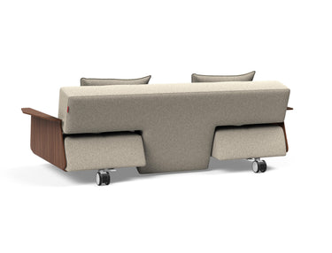 Long Horn D.E.L. sovesofa med armlæn i 539 Bouclé Beige, set skråt bagfra