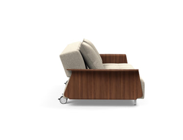 Long Horn D.E.L. sovesofa med armlæn i 539 Bouclé Beige, set fra siden