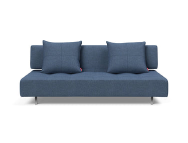 Long Horn D.E.L sovesofa i 302 Weda Blue, set forfra