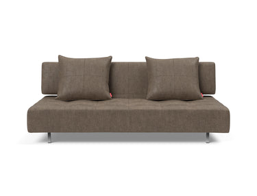 Long Horn D.E.L sovesofa i 411 Esina Cedar Brown, set forfra