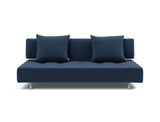 Long Horn D.E.L sovesofa i 414 Esina Indigo Blue, set forfra