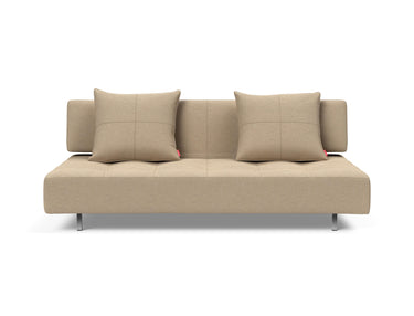 Long Horn D.E.L sovesofa i 587 Phobos Mocha, set forfra