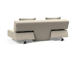 Long Horn D.E.L sovesofa i 539 Bouclé Beige, set skråt bagfra