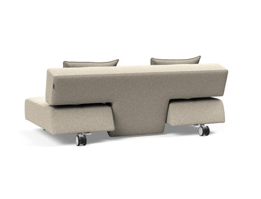 Long Horn D.E.L sovesofa i 539 Bouclé Beige, set skråt bagfra