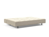 Long Horn D.E.L sovesofa i 539 Bouclé Beige, slået ud til seng
