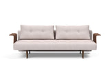 Recast Dark Styletto sovesofa med armlæn i 300 Weda Sand, set forfra