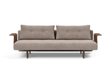 Recast Dark Styletto sovesofa med armlæn i 318 Cordufine Beige, set forfra