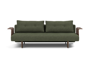 Recast Dark Styletto sovesofa med armlæn i 353 Taura Forest, set forfra