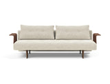 Recast Dark Styletto sovesofa med armlæn i 357 Taura Off White, set forfra