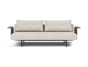 Recast Dark Styletto sovesofa med armlæn i 470 Yuveno Natural, set forfra