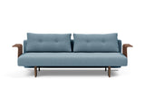 Recast Dark Styletto sovesofa med armlæn i 525 Mixed Dance Light Blue, set forfra