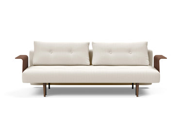 Recast Dark Styletto sovesofa med armlæn i 531 Bouclé Off White, set forfra