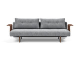 Recast Dark Styletto sovesofa med armlæn i 565 Twist Granite, set forfra
