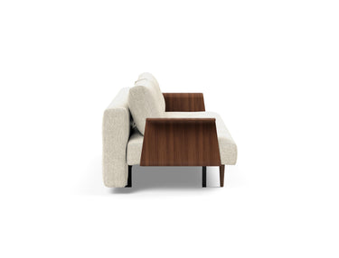 Recast Dark Styletto sovesofa med armlæn i 357 Taura Off White, set fra siden