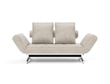 Ghia Chrome daybed i 280 Avella Sand, set forfra