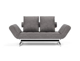 Ghia Chrome daybed i 282 Avella Warm Grey, set forfra