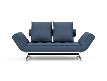 Ghia Chrome daybed i 302 Weda Blue, set forfra