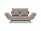 Ghia Chrome daybed i 318 Cordufine Beige, set forfra