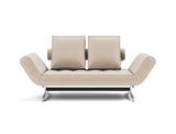 Ghia Chrome daybed i 410 Esina Almond, set forfra