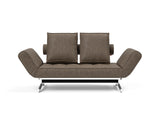 Ghia Chrome daybed i 411 Esina Cedar Brown, set forfra