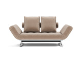 Ghia Chrome daybed i 417 Esina Mocha, set forfra