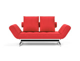 Ghia Chrome daybed i 511 Elegance Red, set forfra