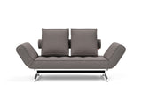 Ghia Chrome daybed i 521 Mixed Dance Grey, set forfra