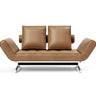 Ghia Chrome daybed i 551 Faunal Brown, set forfra