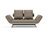 Ghia Chrome daybed i 850 Mahoga Caramel, set forfra