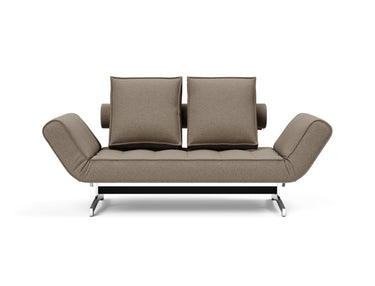Ghia Chrome daybed i 850 Mahoga Caramel, set forfra
