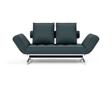 Ghia Chrome daybed i 851 Mahoga Dark Blue, set forfra